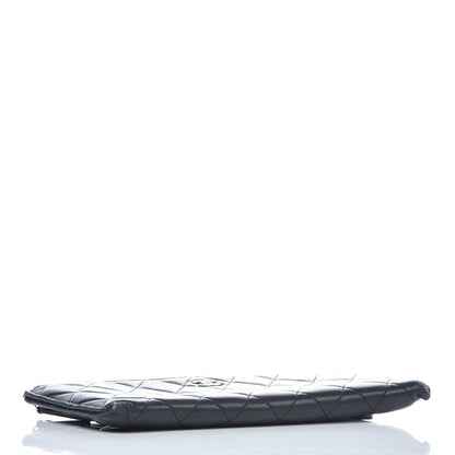 Chanel Lambskin Quilted Zip Pouch Black 4 of 13