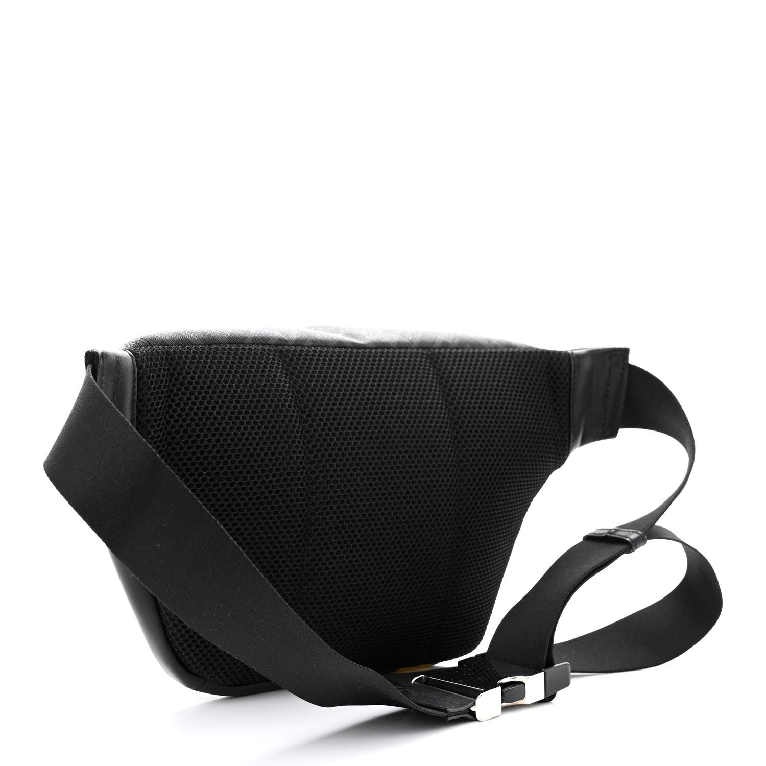Fendi Glazed Fabric Vitello Liberty FF 1974 Diagonal Belt Bag Black Sunflower 3 of 10