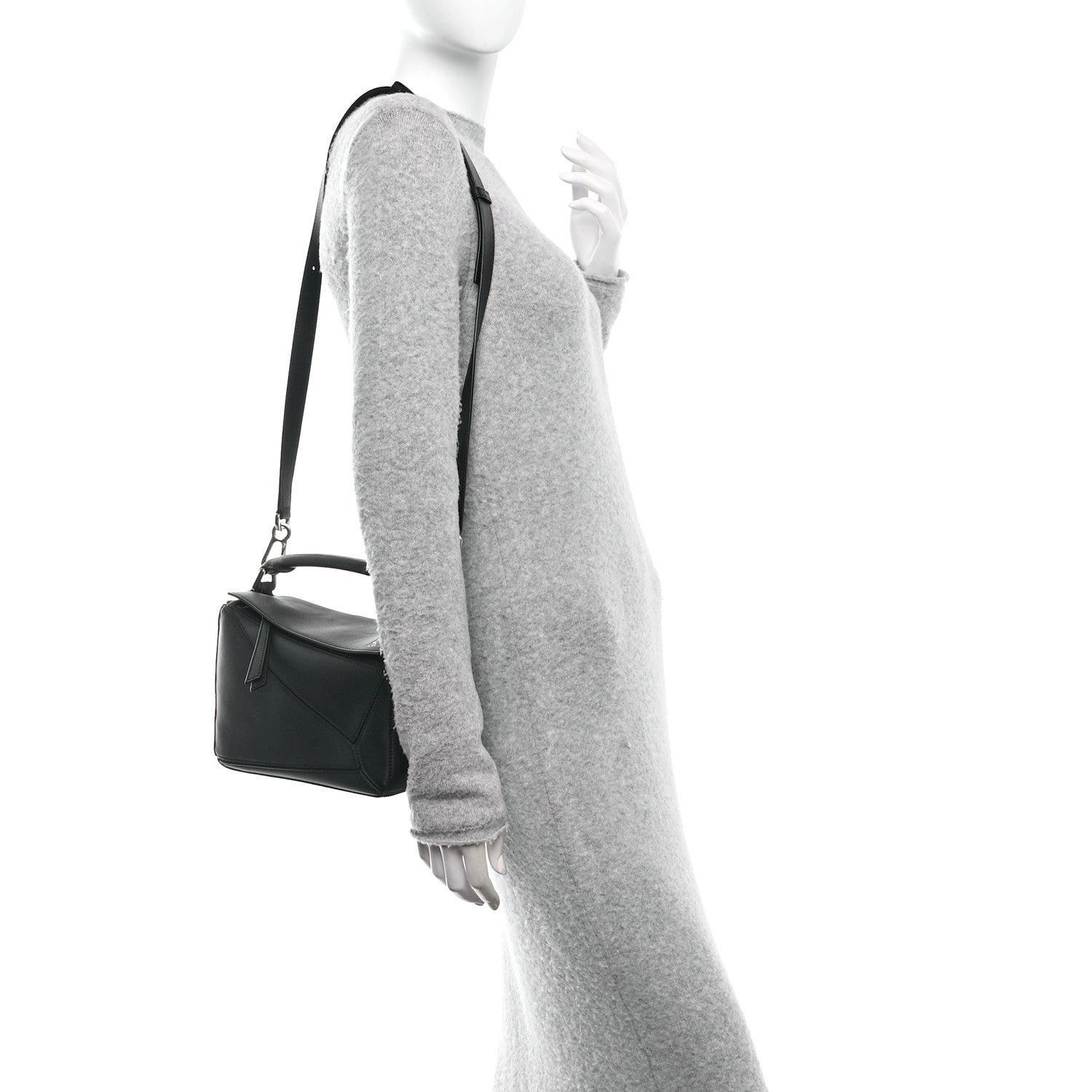 Loewe Calfskin Small Puzzle Bag Black 2 of 9