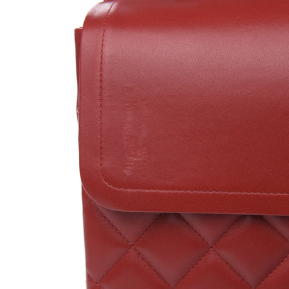Chanel Lambskin Quilted Maxi Double Flap Red 8 of 10