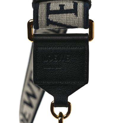 Loewe Calfskin Jacquard Anagram Strap Navy Black 4 of 4