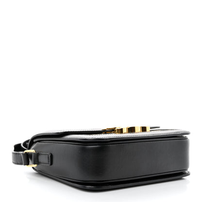 Celine Canvas Calfskin Triomphe Embroidered Teen Triomphe Bag Black 4 of 11