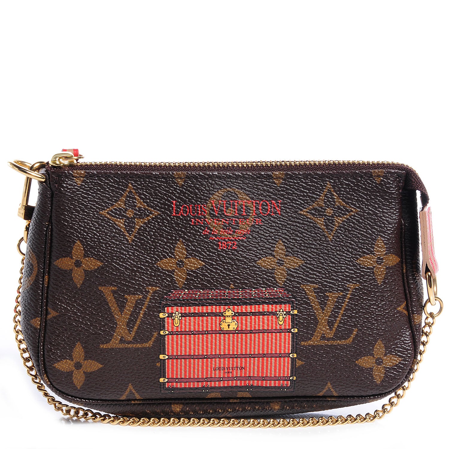Louis Vuitton Monogram Trunks and Locks Mini Pochette Accessories 1 of 7
