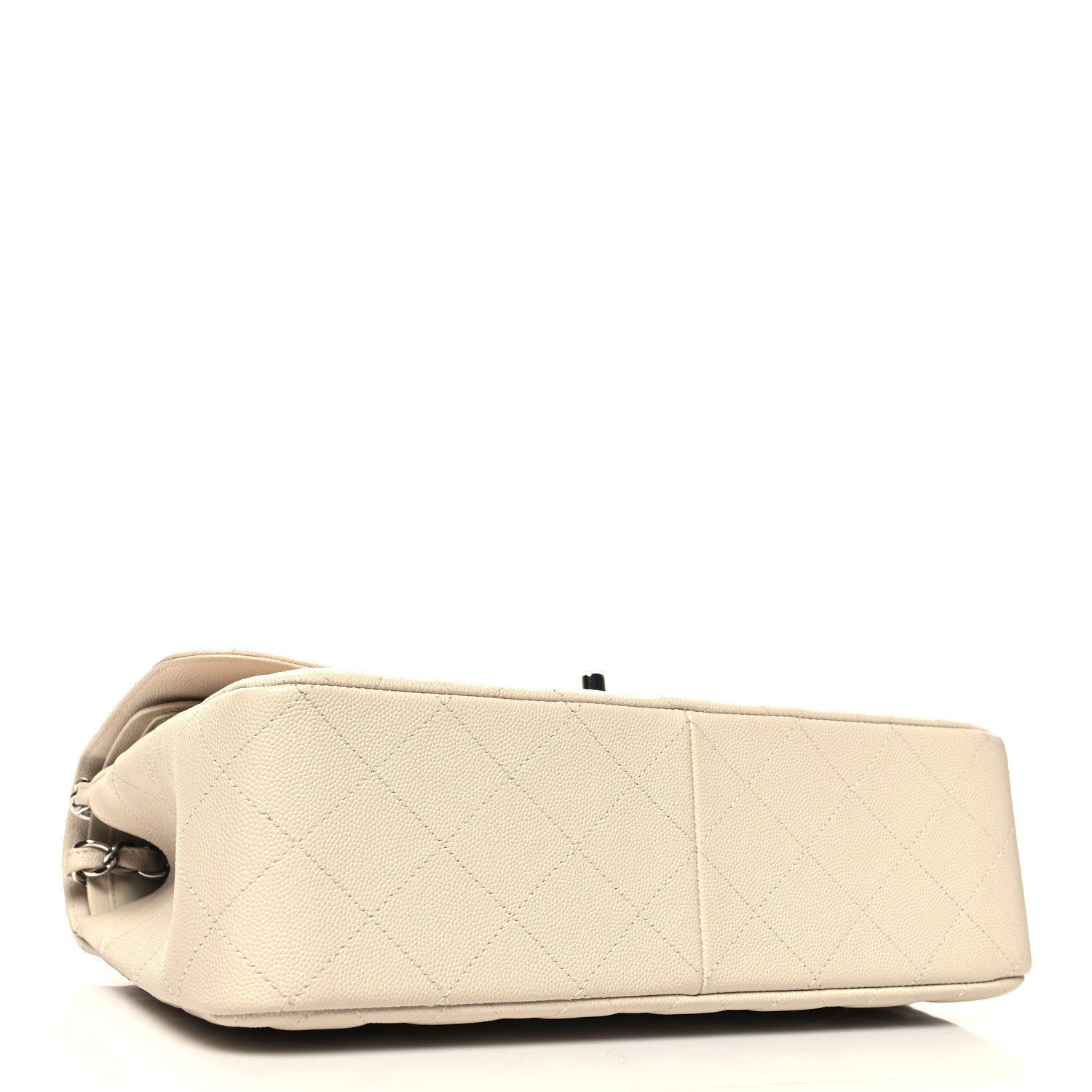 Chanel Caviar Quilted Jumbo Double Flap Ivory 4 of 12