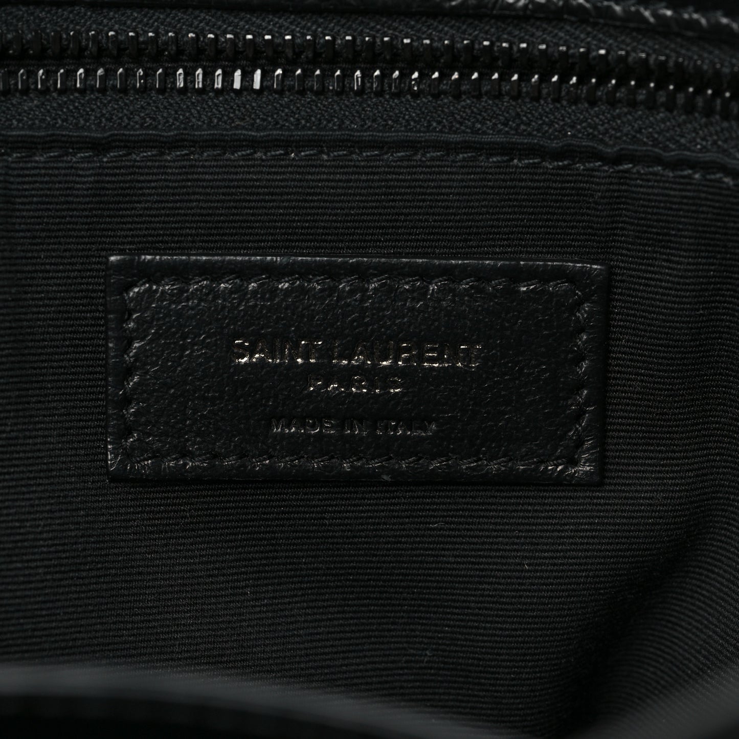 Crocodile Embossed Lambskin Monogram Medium Niki Chain Satchel Black