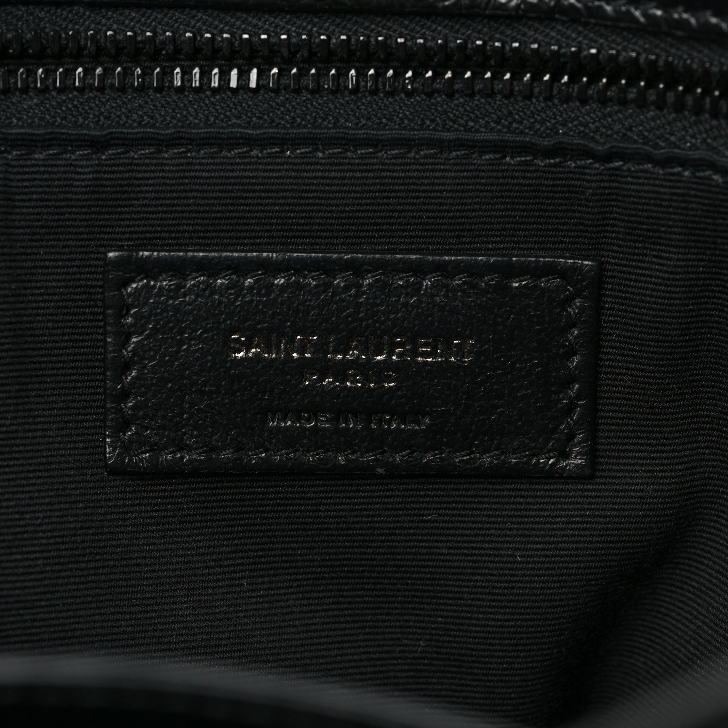 Saint Laurent Crocodile Embossed Lambskin Monogram Medium Niki Chain Satchel Black 6 of 6
