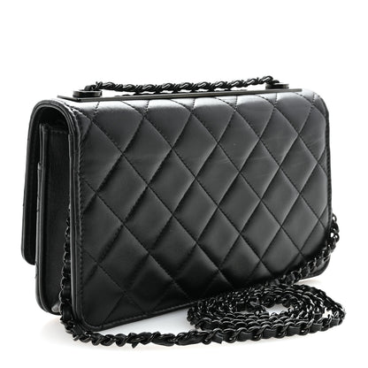 Chanel Lambskin Quilted Trendy CC Wallet On Chain WOC So Black 3 of 11