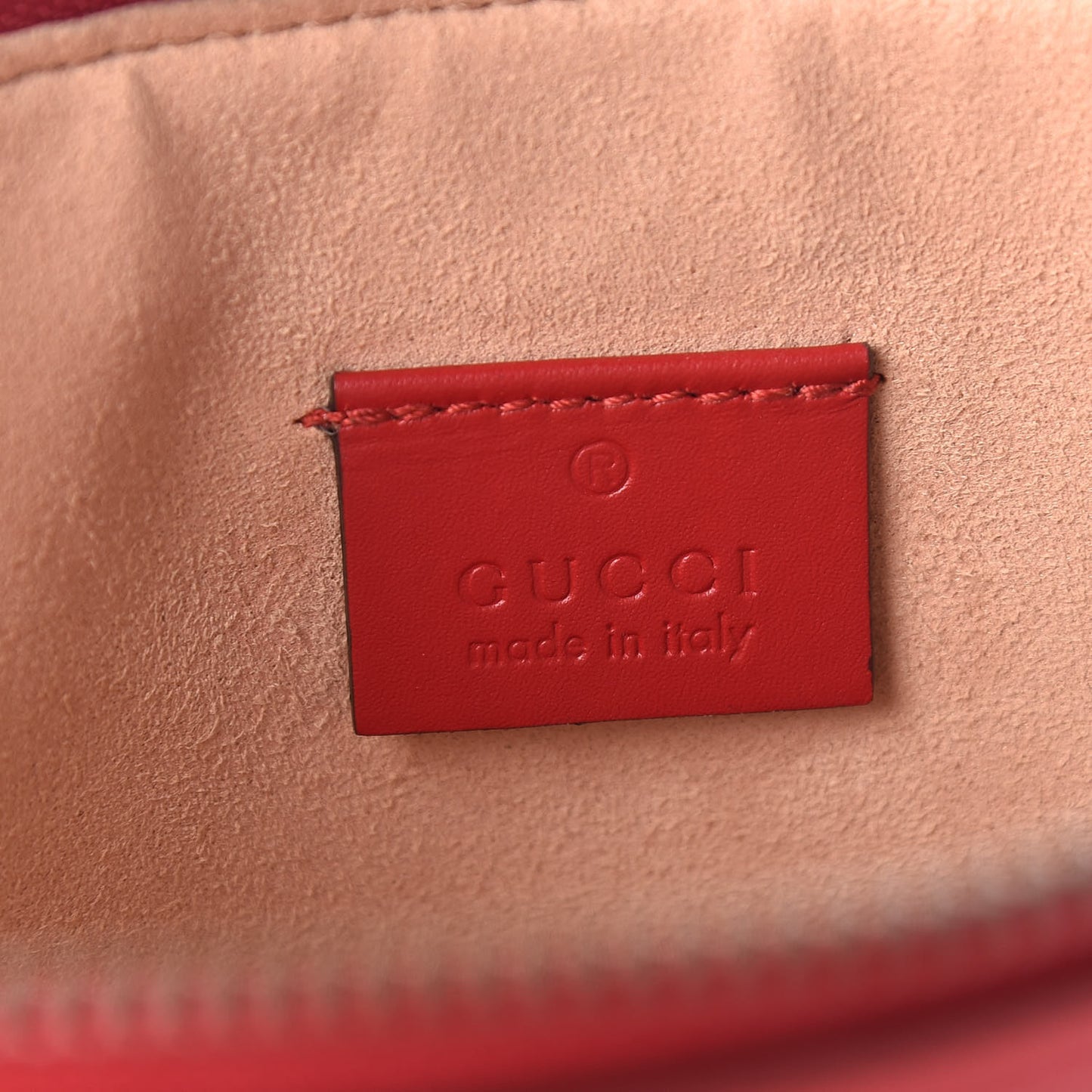 Calfskin GucciGhost Print Pouch Hibiscus Red
