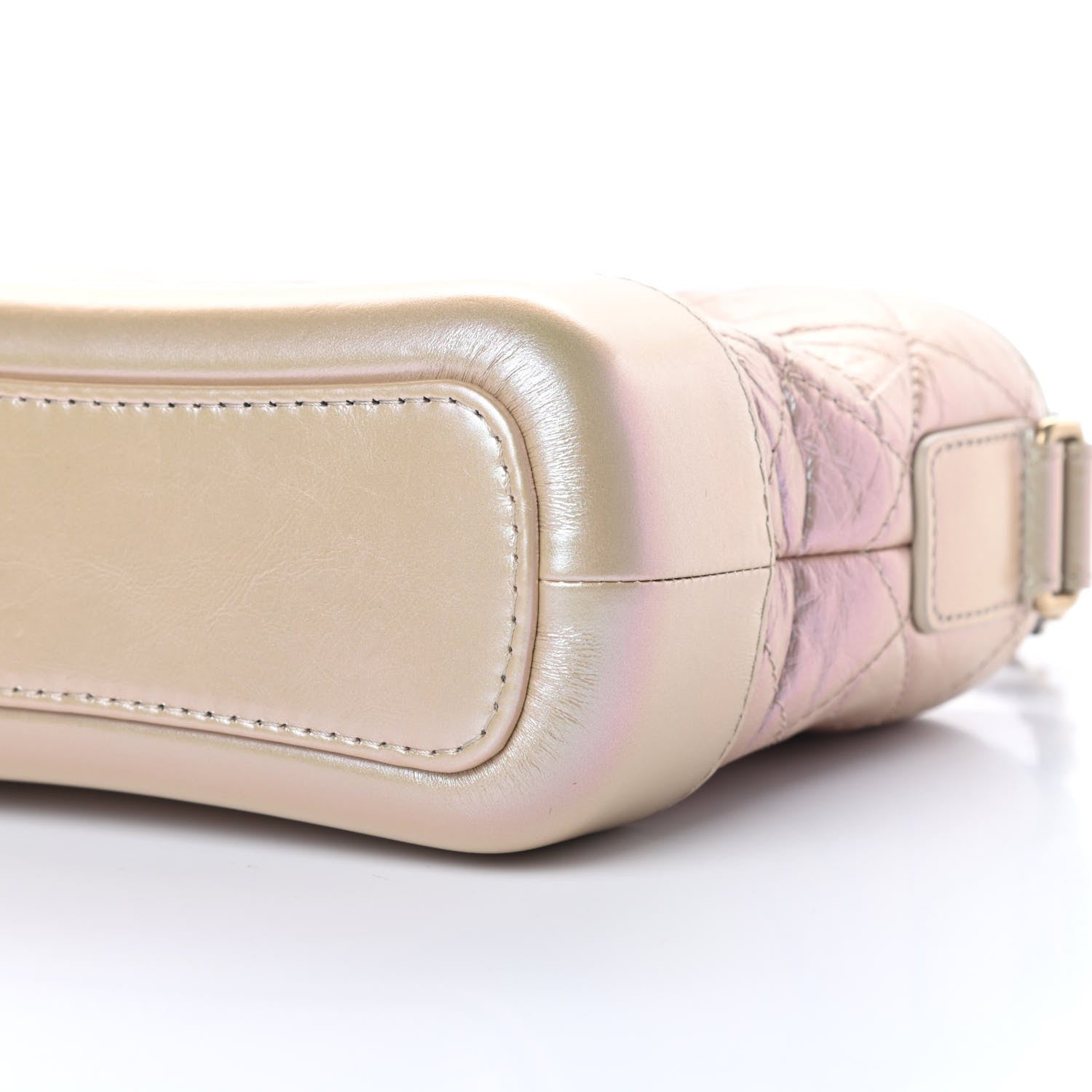 Chanel Iridescent Aged Calfskin Quilted Small Gabrielle Hobo Light Pink 10 of 11