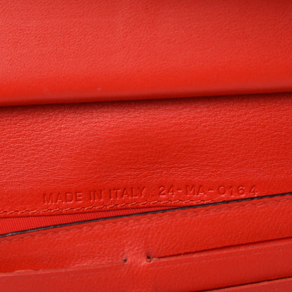 Christian Dior Smooth Calfskin Bi-Color Diorissimo Long Wallet Pink Red 7 of 8