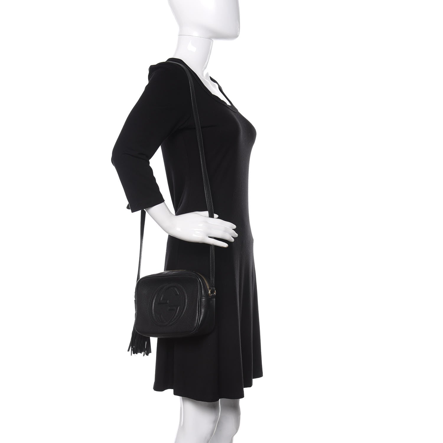 Gucci Pebbled Calfskin Small Soho Disco Bag Black 2 of 13