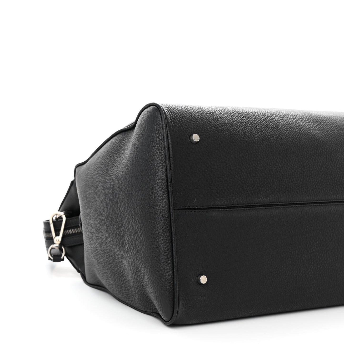 Grained Calfskin George XL Duffle Bag Black