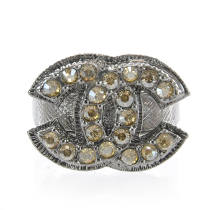 Chanel Crystal CC Ring 6.5 1 of 5