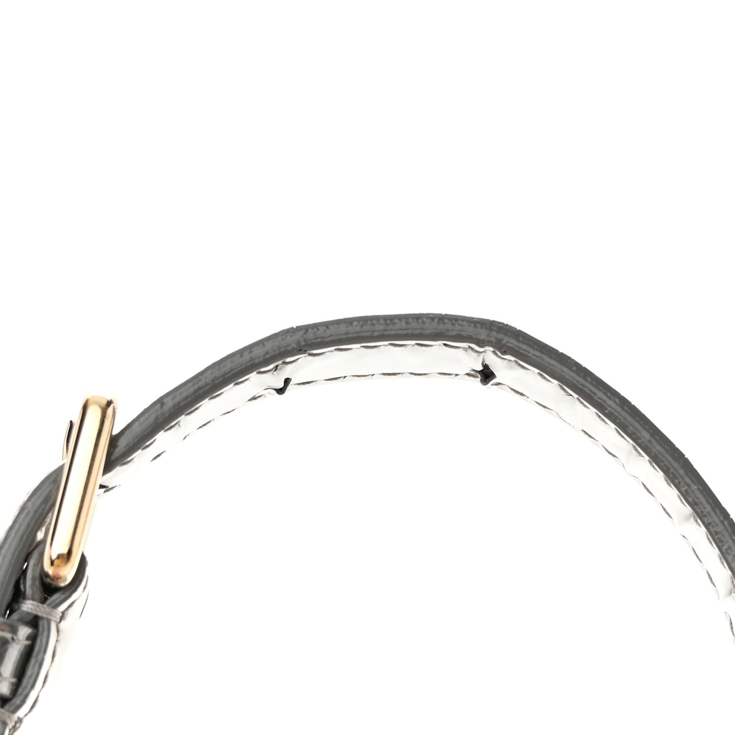 Metallic Patent Micro-Cannage Small Diorama Flap Bag Silver