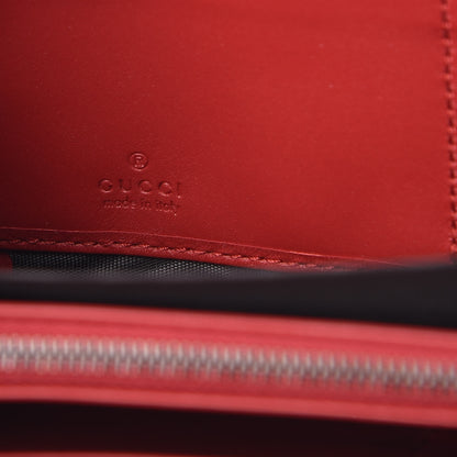 Gucci Calfskin Queen Margaret Zip Around Wallet Blue Agata Hibiscus Red Mystic White 6 of 9