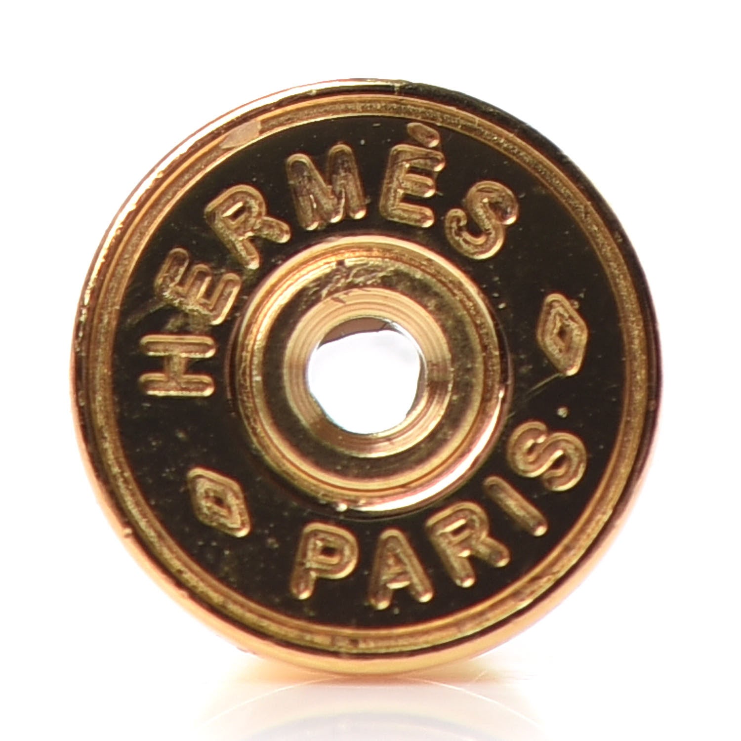 Hermes Gold Lacquered Pop H Earrings Rose Dragee 5 of 5