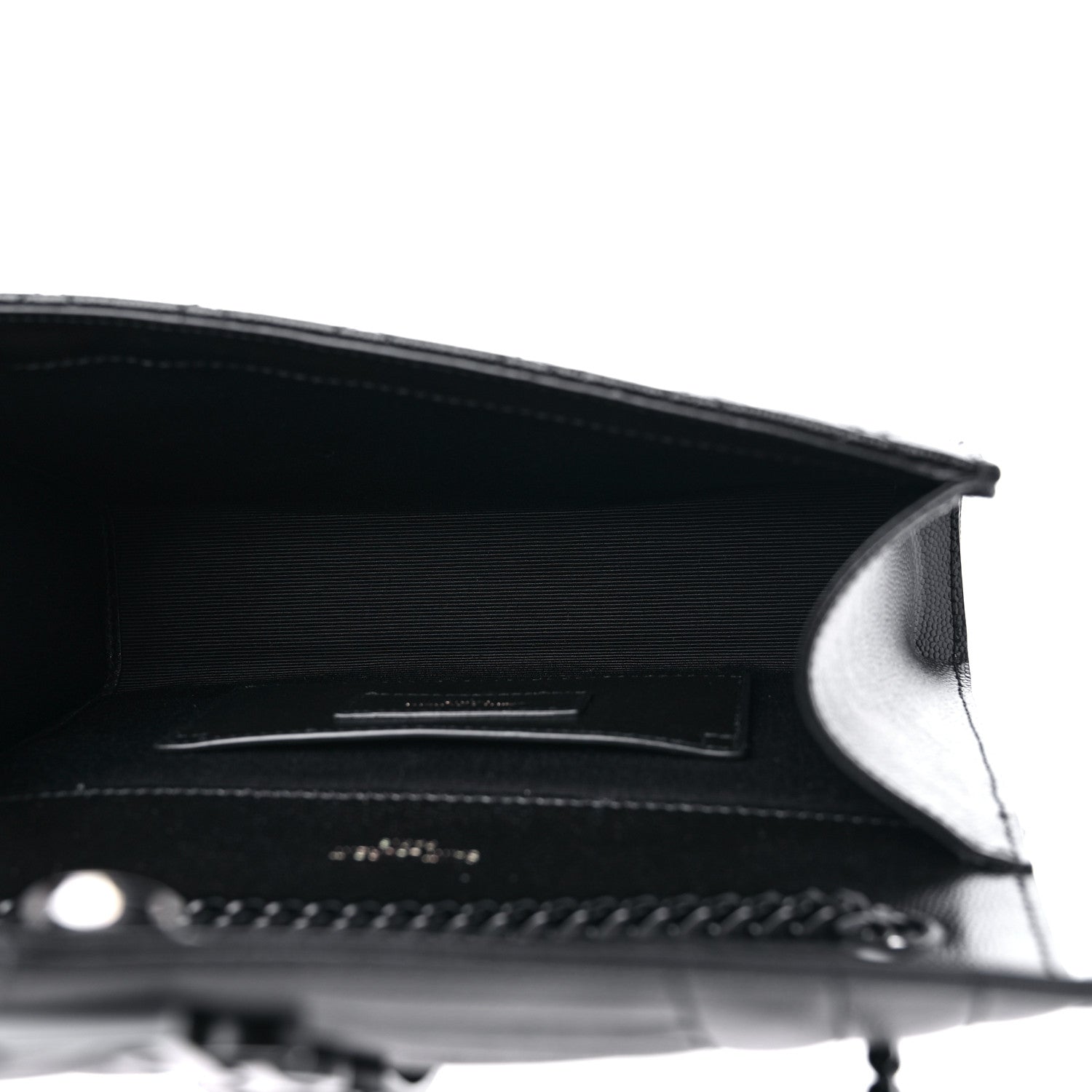 Saint Laurent Grain De Poudre Textured Mixed Matelasse Triquilt Small Monogram Monochrome Satchel Black 5 of 9