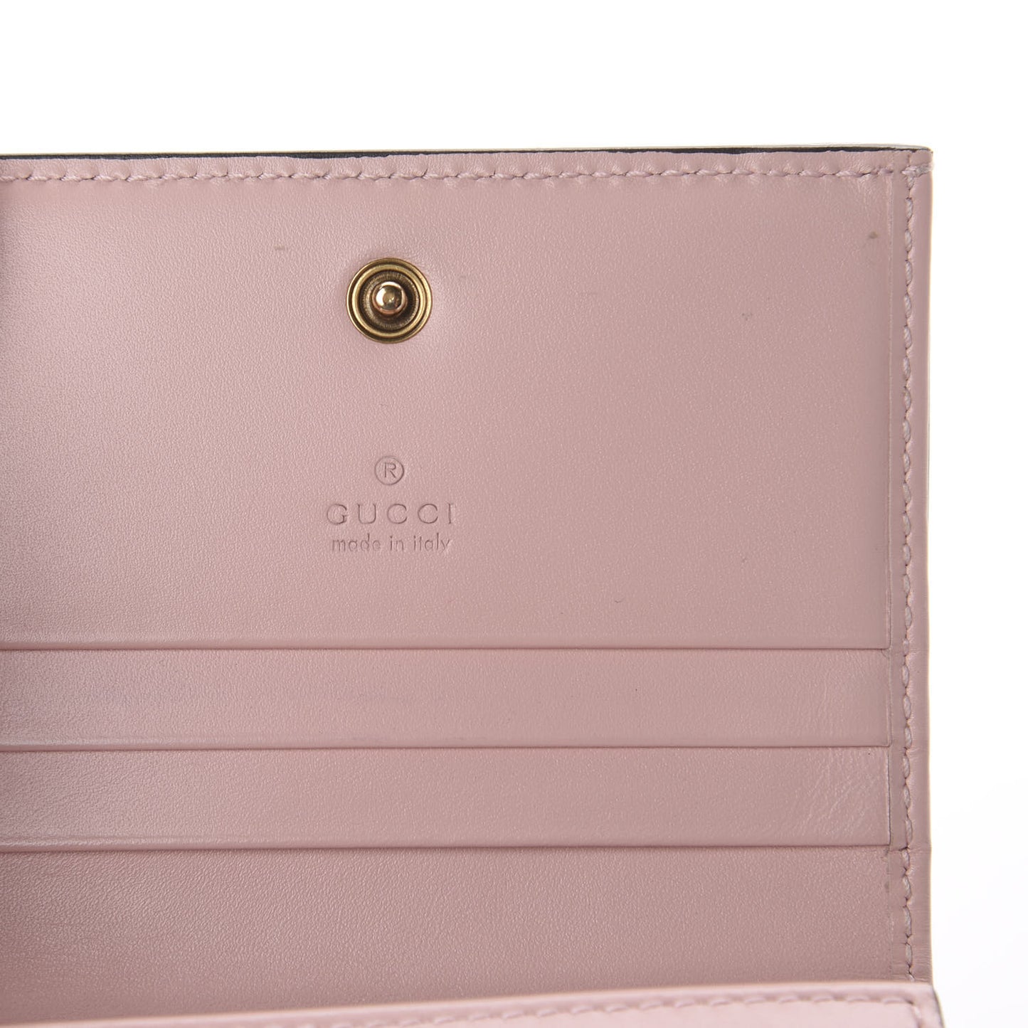 Guccissima Signature Crystal Cat Card Case Wallet Light Candy Pink