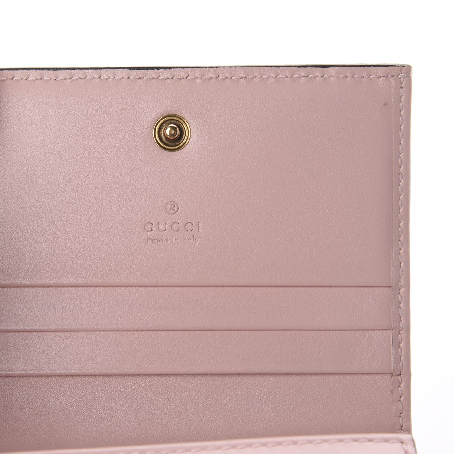 Gucci Guccissima Signature Crystal Cat Card Case Wallet Light Candy Pink 5 of 5