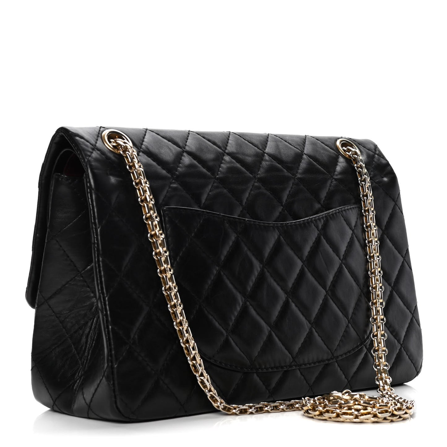 Aged Calfskin Quilted 2.55 Reissue 226 Flap Black