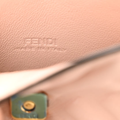 Fendi Nappa Matisse FF Embossed Nano Baguette Charm Rosa Quarzo 5 of 9