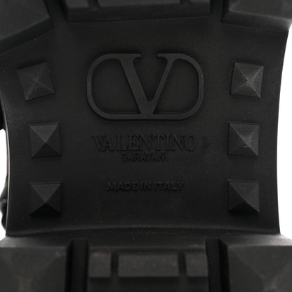 Valentino Garavani Calfskin Tonal Roman Stud 20/40mm Combat Boots 40 Black 6 of 9