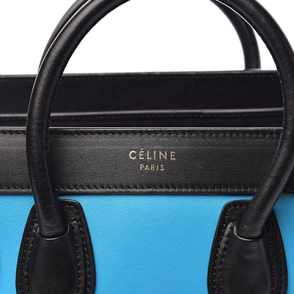 Celine Smooth Calfskin Nano Tri-Color Luggage Turquoise 6 of 12