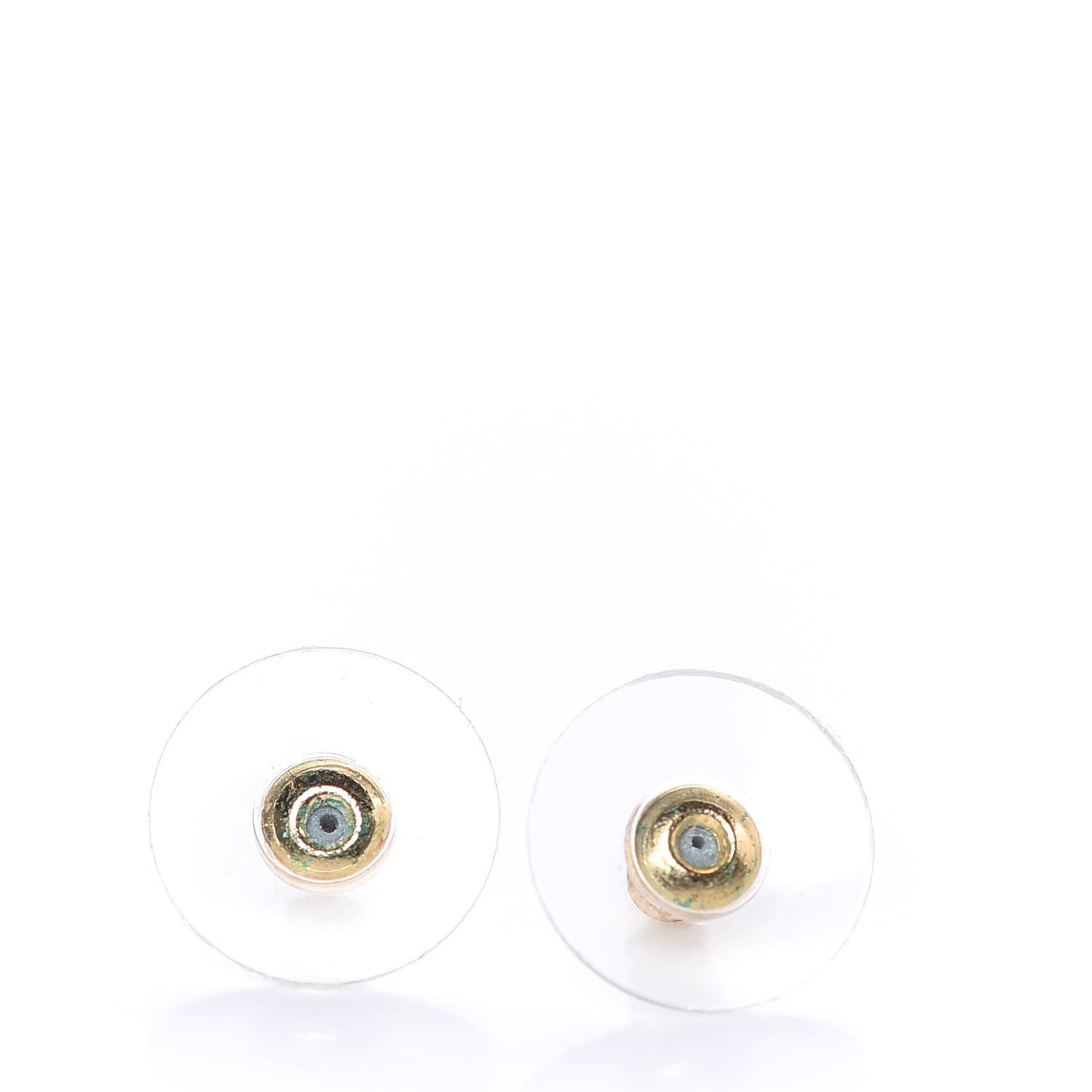 Pearl Crystal Twisted CC Drop Earrings Gold