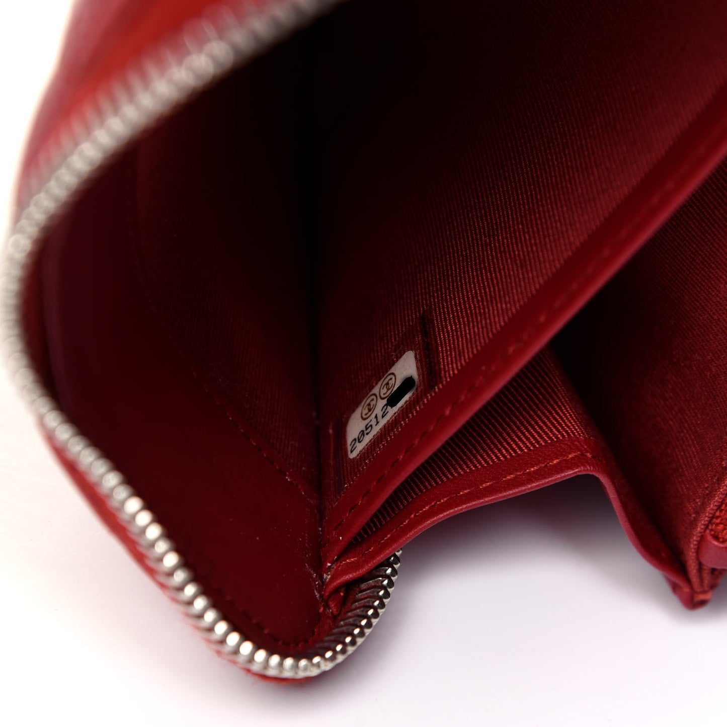 Caviar Quilted Large Gusset Zip Around Wallet Red