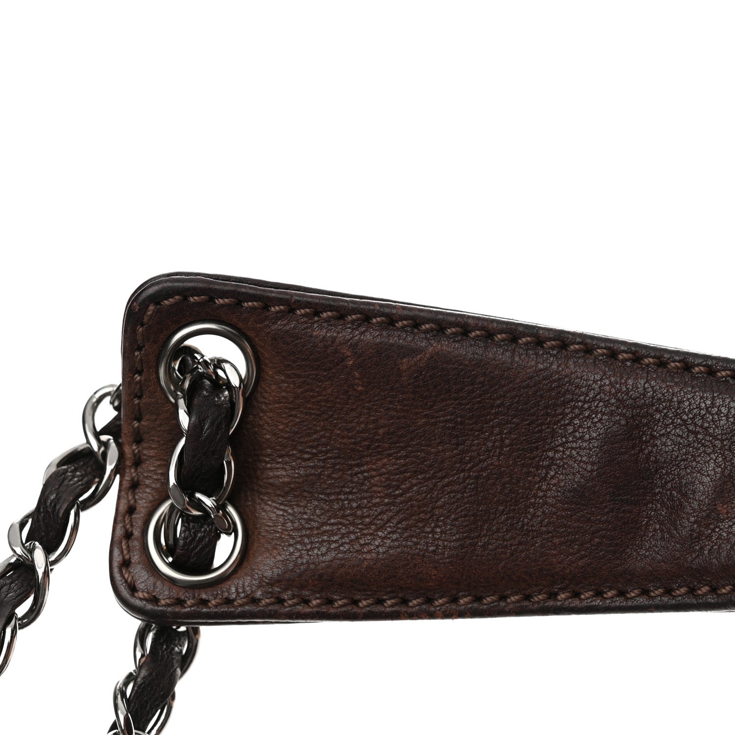 Chanel Calfskin Diamond Stitch Accordion Flap Brown 16 of 17