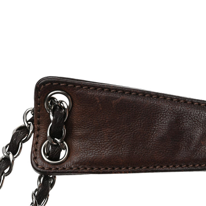 Chanel Calfskin Diamond Stitch Accordion Flap Brown 16 of 17