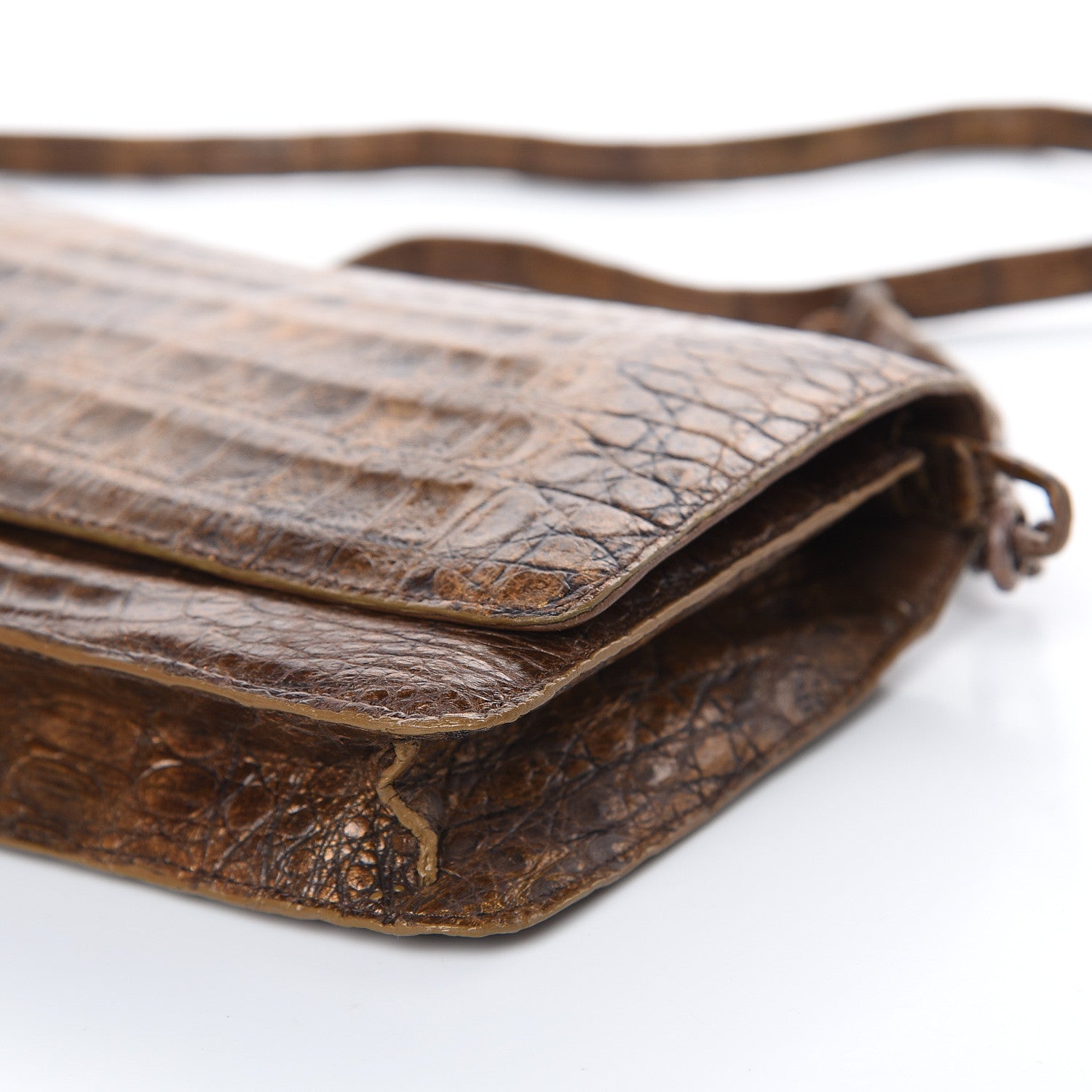 Nancy Gonzalez Crocodile Wallet On Chain Brown 10 of 10
