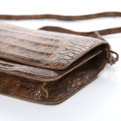 Nancy Gonzalez Crocodile Wallet On Chain Brown 10 of 10