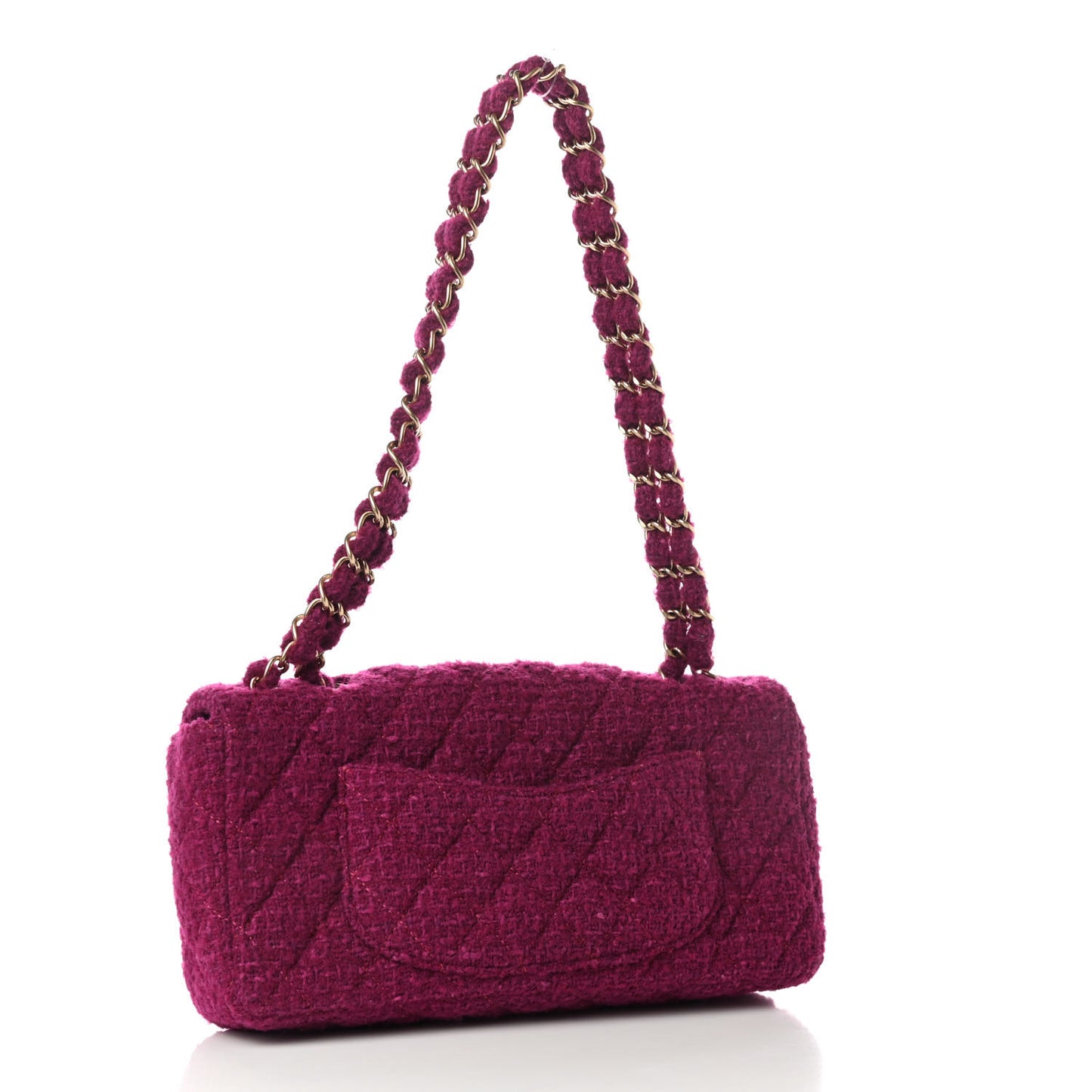 Tweed East West Flap Fuchsia
