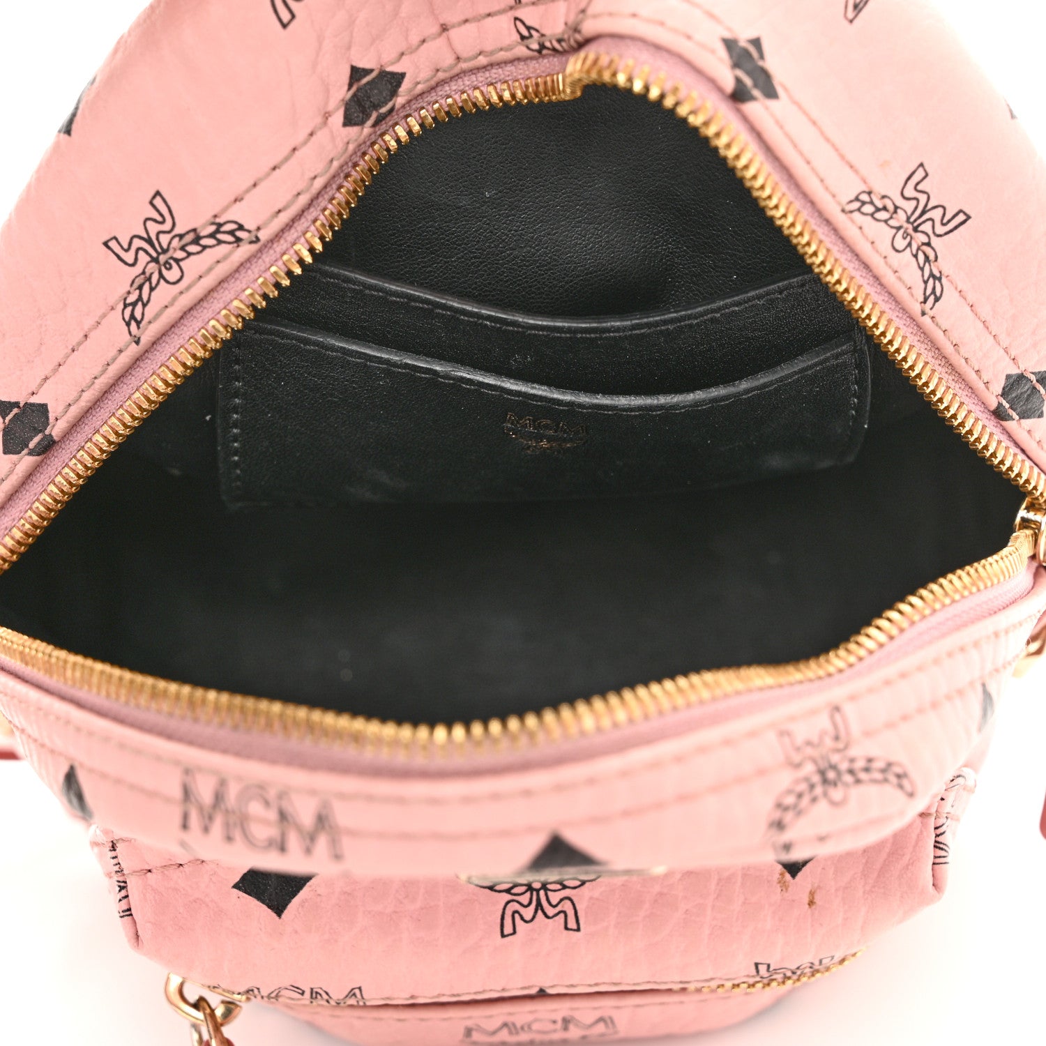MCM Visetos Side Stud X-Mini Stark Backpack Soft Pink 5 of 11