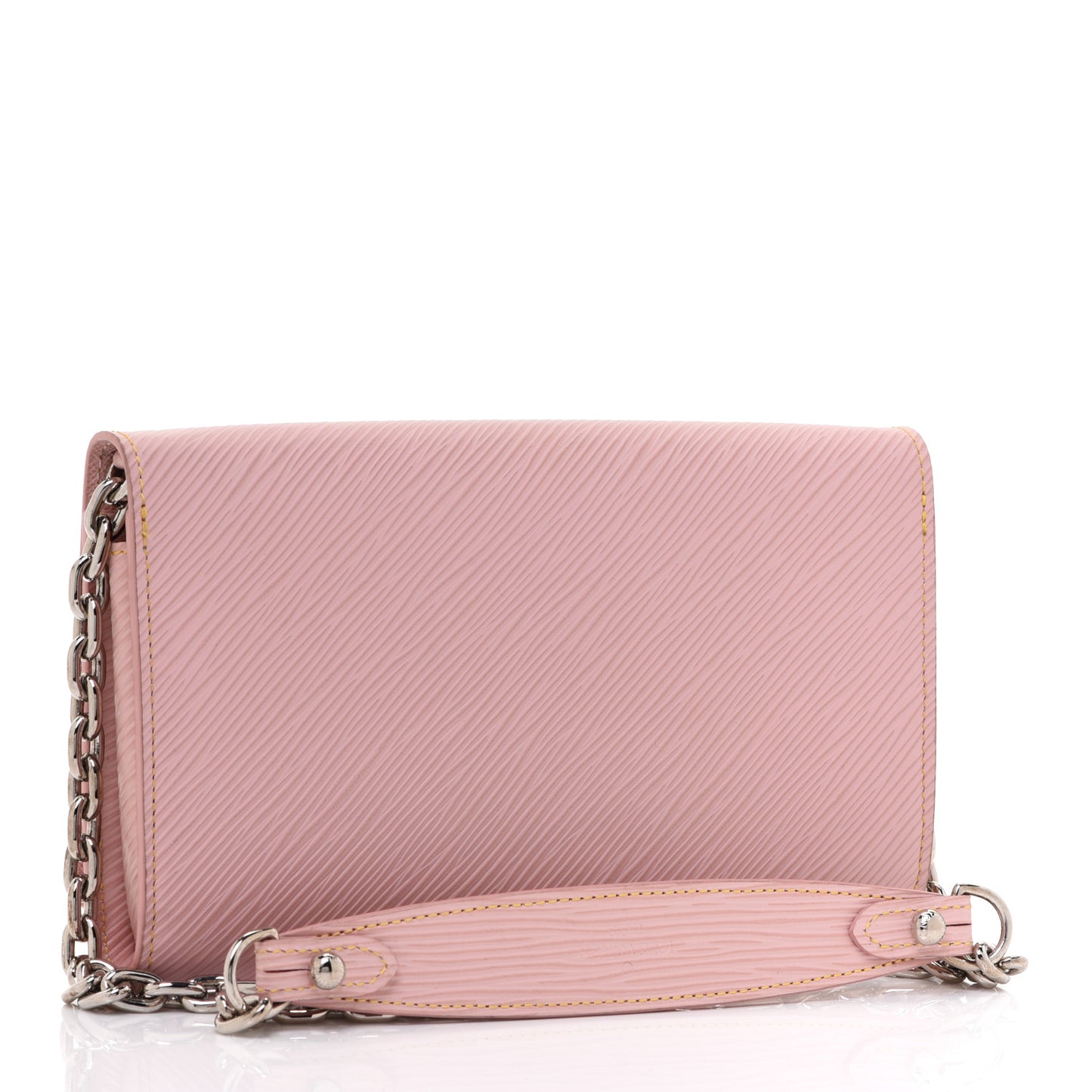 Epi Mechanical Flowers Twist Chain Wallet Rose Ballerine
