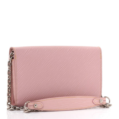Louis Vuitton Epi Mechanical Flowers Twist Chain Wallet Rose Ballerine 2 of 13