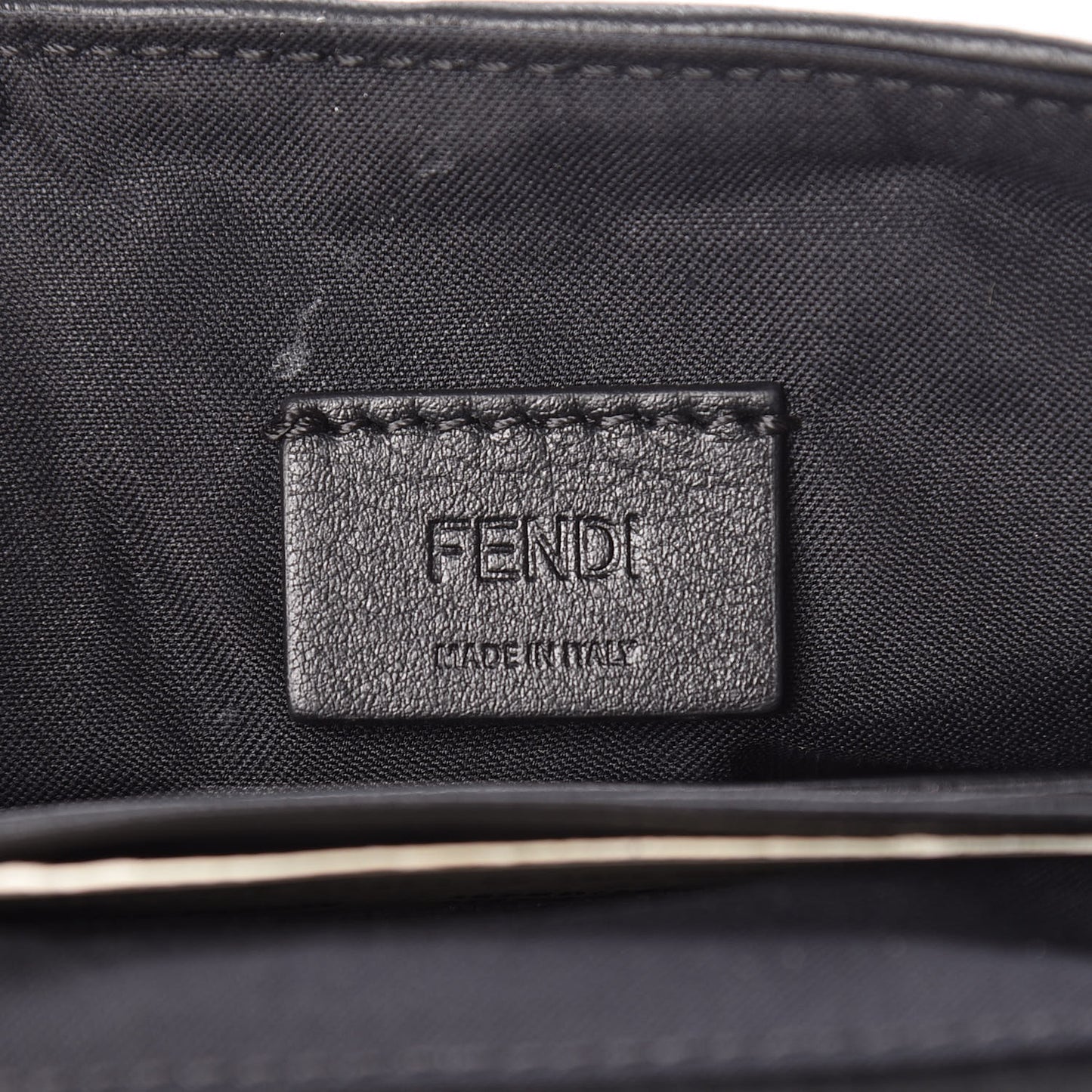Nappa FF 1974 Embossed Mini Baguette Black
