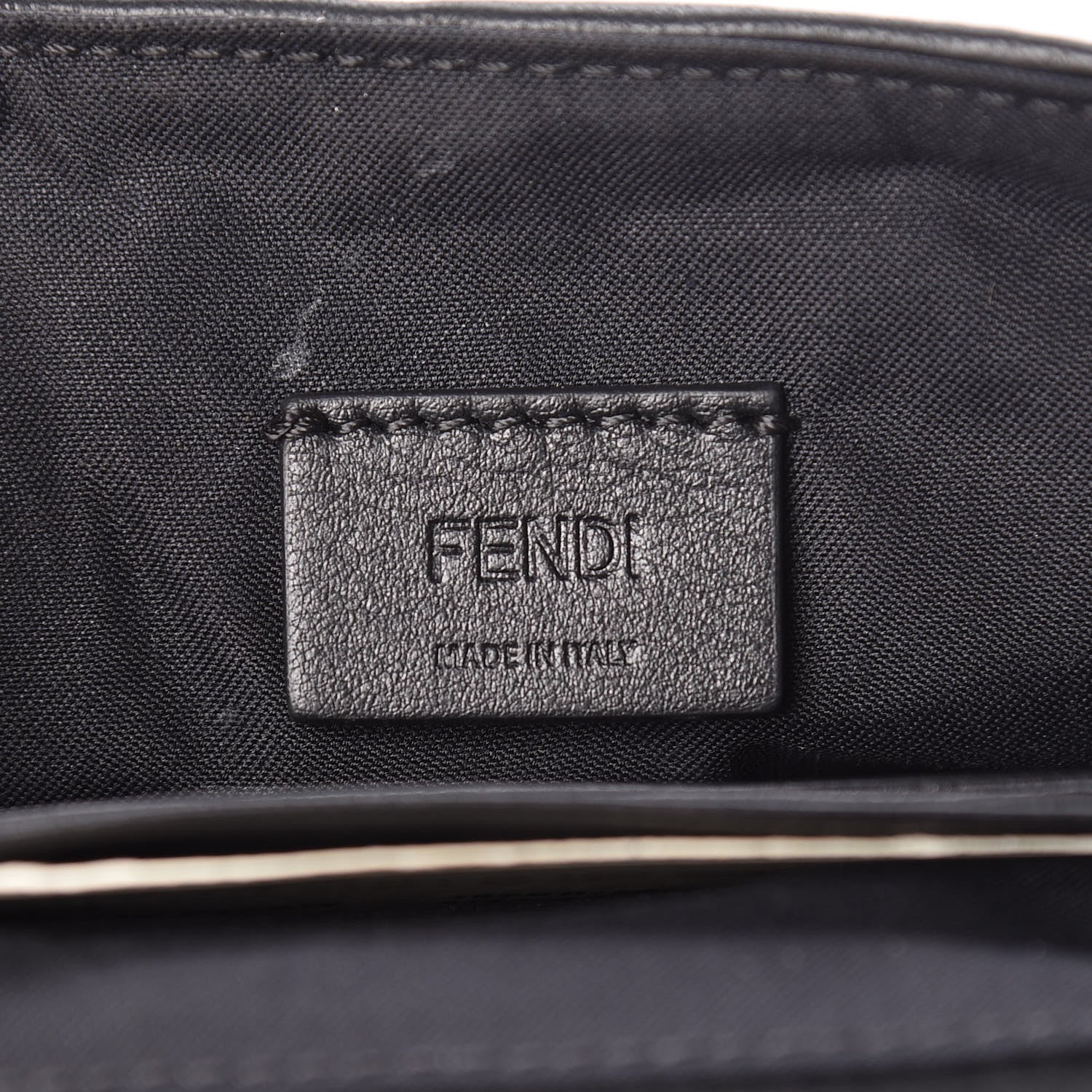 Fendi Nappa FF 1974 Embossed Mini Baguette Black 8 of 10