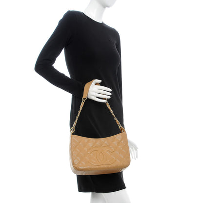 Chanel Caviar Quilted Hobo Beige 2 of 16
