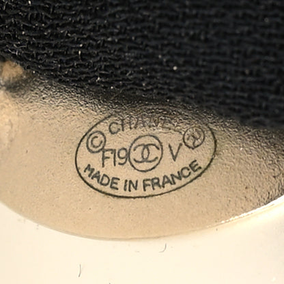 Chanel Pearl CC Hair Tie Black Gold Pearly White 3 of 4