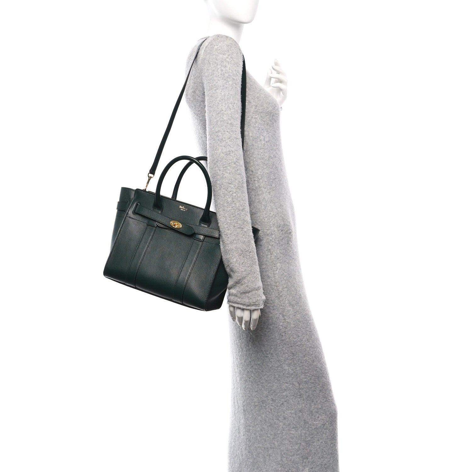Mulberry Classic Grain Small Bayswater Zip Tote Mulberry Green 2 of 10
