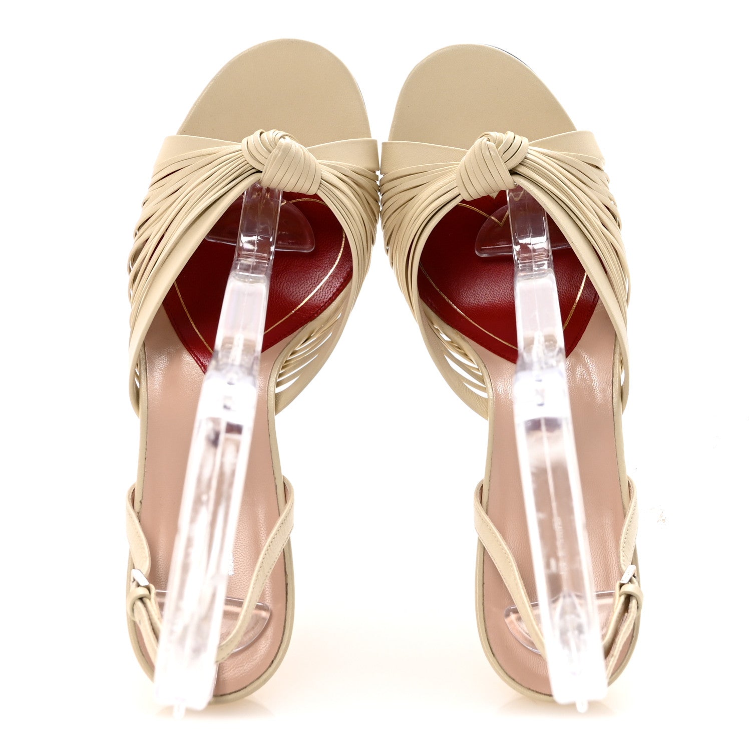 Gucci Malaga Kid Knotted Allie Sandals 38.5 White 2 of 8