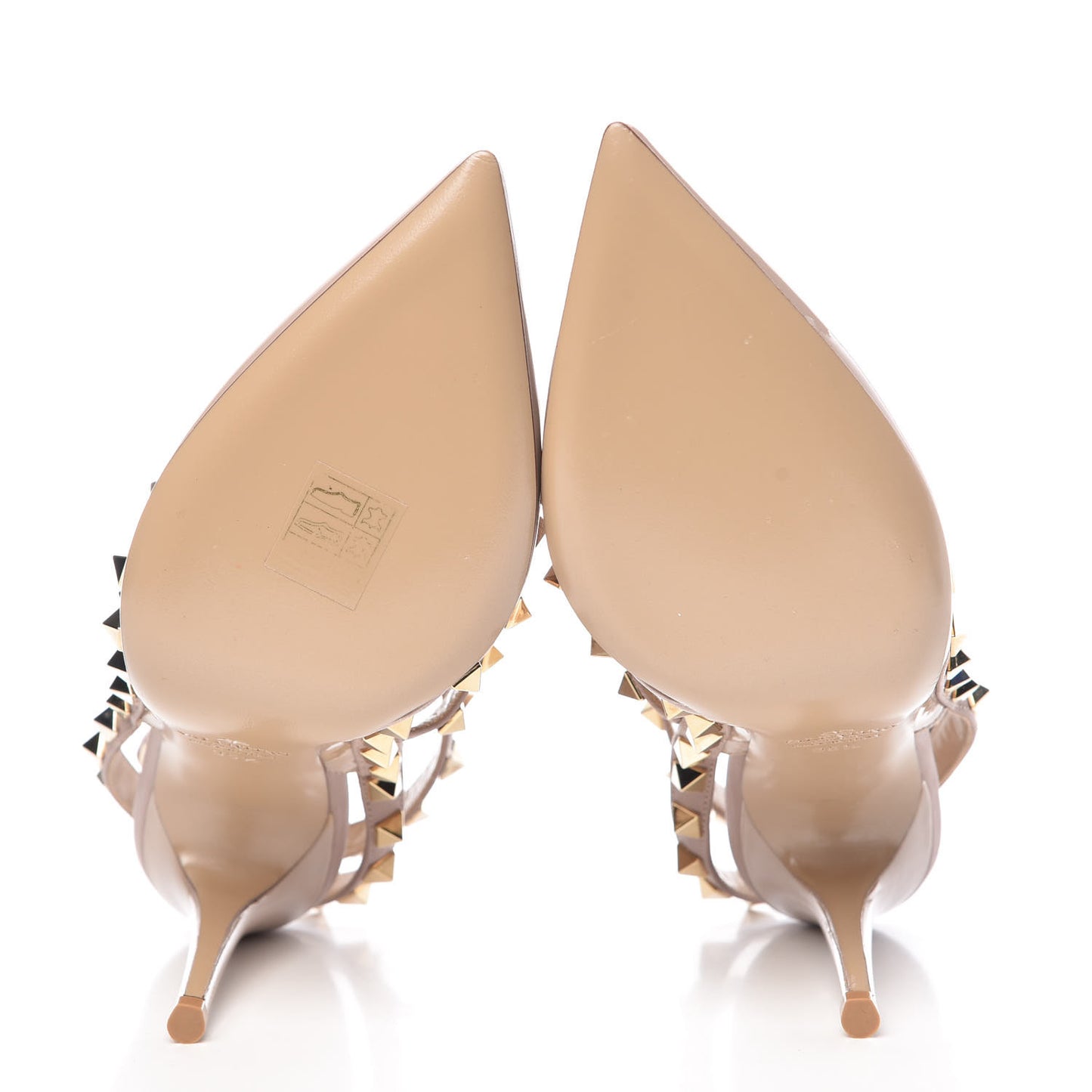 Patent Rockstud Ankle Strap Pumps 35.5 Poudre