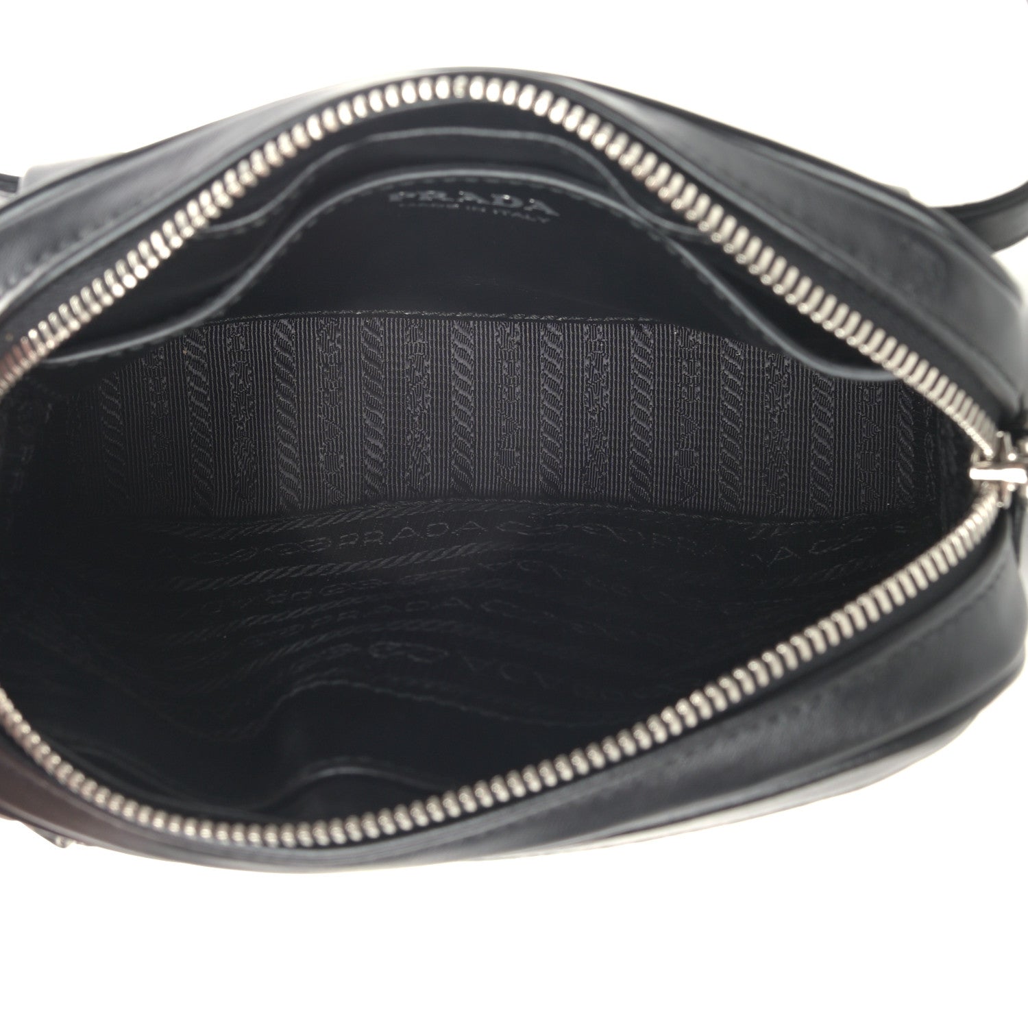 Prada Soft Calfskin Impunture Diagramme Belt Bag Black 5 of 9