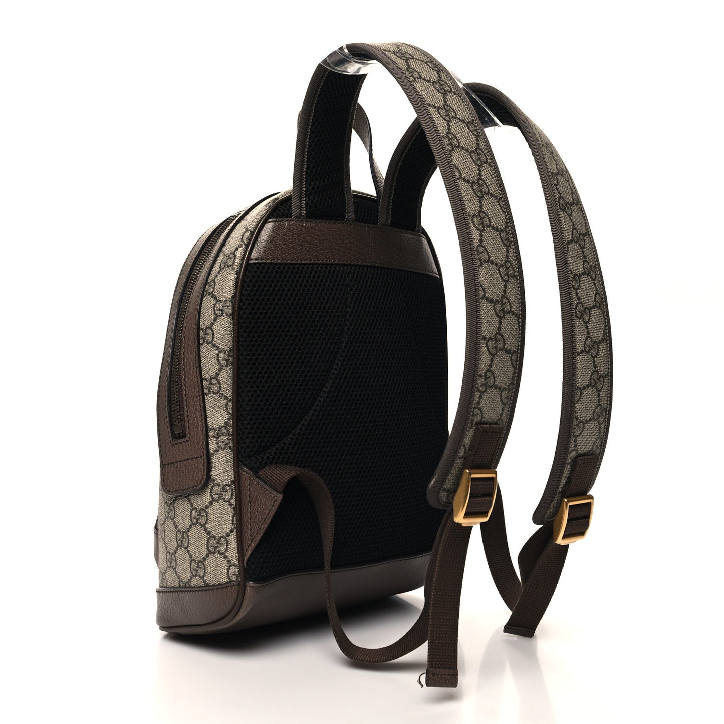 GG Supreme Monogram Calfskin Web Small Ophidia Day Backpack Beige Ebony New Acero