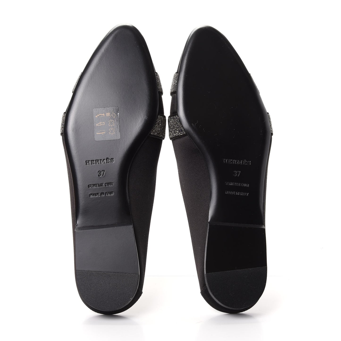 Satin Suede Goatskin Crystal Roxane Mules 37 Black