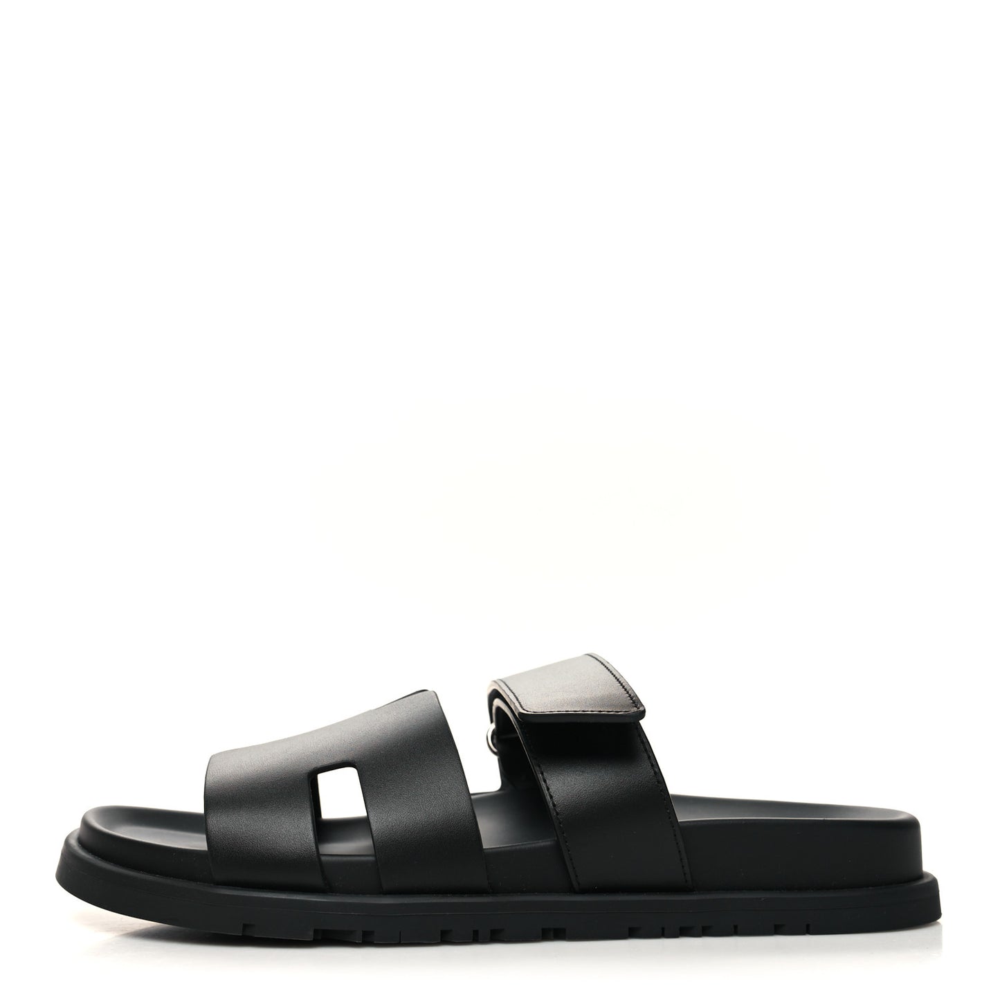 Calfskin Chypre Sandals 39.5 Black