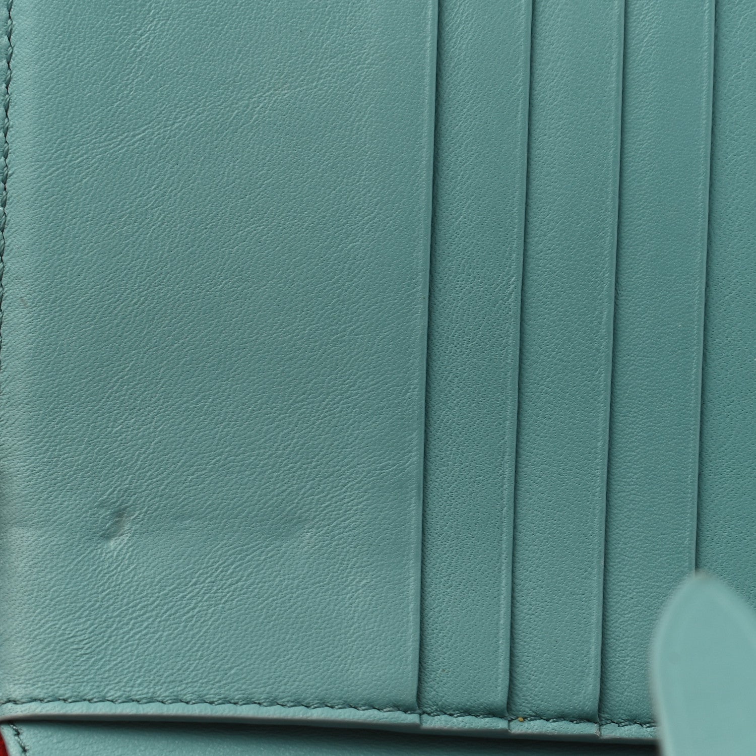 Celine Grained Calfskin Medium Multifunction Strap Wallet Coquelicot Ocean 9 of 12