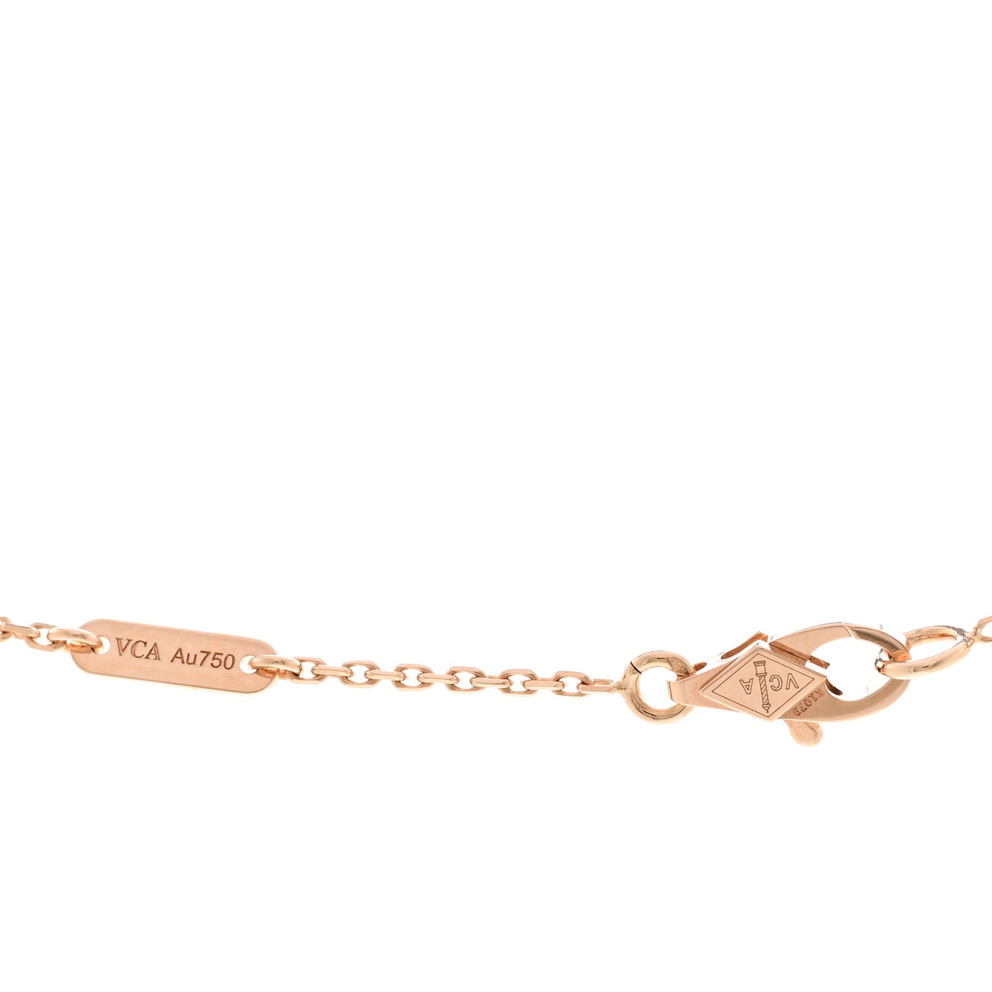 18k Rose Gold Carnelian Sweet Alhambra Heart Pendant Necklace